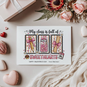 Carte De Correspondance La Saint-Valentin en classe pour les enfants migno