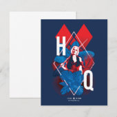 Carte De Correspondance La Suicide Squad | Harley Quinn Fern & Diamonds (Devant / Derrière)