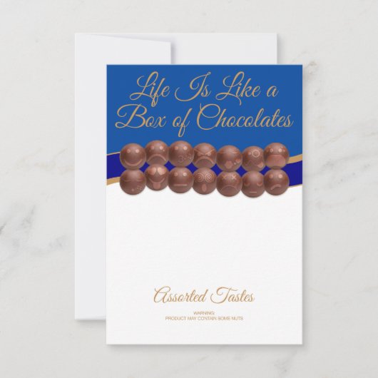 Carte De Correspondance La vie est comme une boîte de chocolats (Devant)