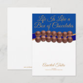 Carte De Correspondance La vie est comme une boîte de chocolats (Devant / Derrière)