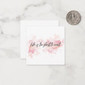 Carte De Correspondance La vie est trop courte pour attendre (Devant/Arrière en situation)