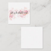 Carte De Correspondance La vie est trop courte pour attendre (Devant / Derrière)