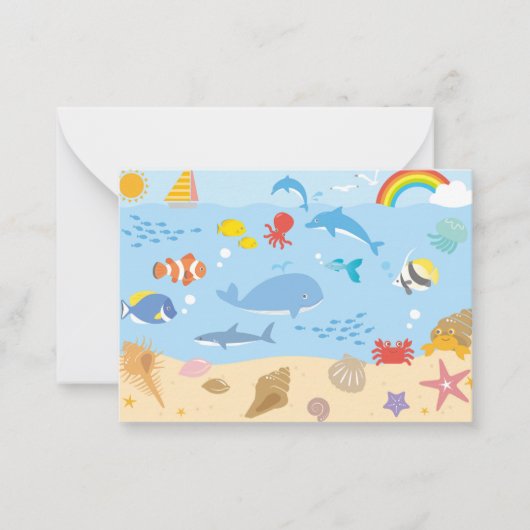 Carte De Correspondance La vie océanique (Devant)