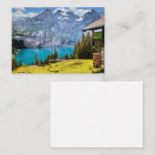 Carte De Correspondance Lac Oeschinen, Suisse (Devant / Derrière)