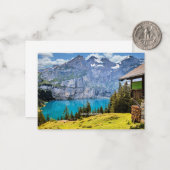 Carte De Correspondance Lac Oeschinen, Suisse (Devant/Arrière en situation)