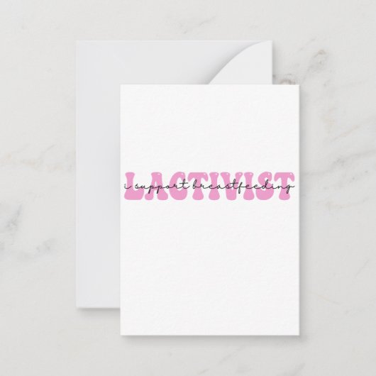 Carte De Correspondance Lactivisme I Support BreastFeeding Awareness Week (Devant)