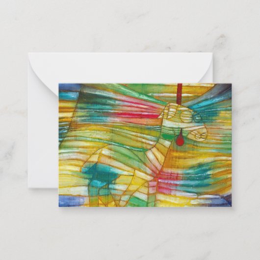 Carte De Correspondance L'agneau, 1920 par Paul Klee (Devant)