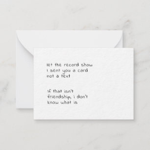 Carte De Correspondance laissez le disque vous montrer que je vous ai envo