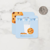 Carte De Correspondance Lait et cookies (Devant/Arrière en situation)