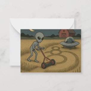 Carte De Correspondance L'Alien Fête Les Cercles Cultivants Science Fictio