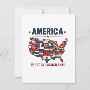 Carte De Correspondance L'Amérique bâtie par les immigrants L'Amérique pat