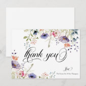 Carte De Correspondance L'amour en fleur | Merci floral (Devant / Derrière)