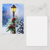 Carte De Correspondance Lampe de neige budget mini Noël (Devant / Derrière)