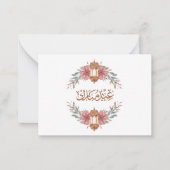 Carte De Correspondance Lanterne Florale de l'Aïd Moubarak (Devant)
