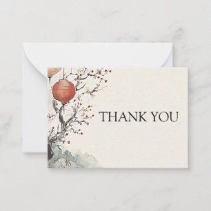 Carte De Correspondance Lanternes paisibles du Merci de printemps