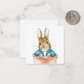 Carte De Correspondance Lapin de Pâques (Devant/Arrière en situation)