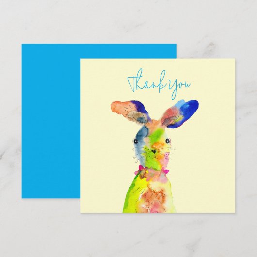 Carte De Correspondance Lapin de Pâques mignon  (Devant / Derrière)