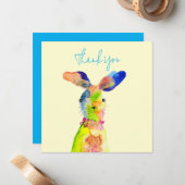 Carte De Correspondance Lapin de Pâques mignon  (Devant/Arrière en situation)
