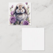 Carte De Correspondance Lapin Lapin Gagné Lop Rose Violet (Devant / Derrière)