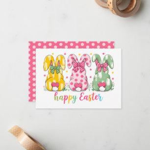 Carte De Correspondance Lapins de Pâques Personnalisés avec des pois migno