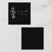 Carte De Correspondance Laque Noire Pour Mon Cadeau Mère (Devant / Derrière)