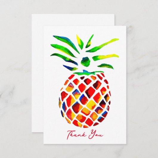 Carte De Correspondance L'art cool de l'ananas funky (Devant / Derrière)