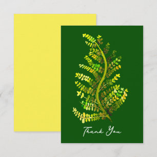 Carte De Correspondance L'art plante de la feuille de fougère verte