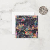 Carte De Correspondance Las Vegas Noël & Nouvel An en aquarelles (Devant/Arrière en situation)