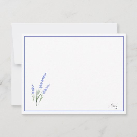 Carte De Correspondance Lavande aquarelle (Devant)