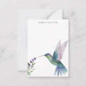 Carte De Correspondance Lavande de colibri personnalisée (Devant)