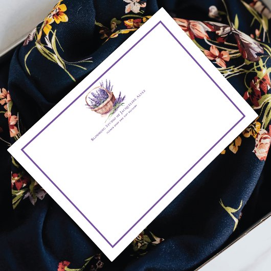 Carte De Correspondance Lavande de flûte moderne