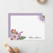 Carte De Correspondance Lavande douce Florale personnalisée (Devant/Arrière en situation)