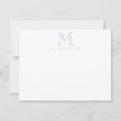 Carte De Correspondance Lavendar Initiales Nom Monogramme (Devant)
