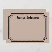 Carte De Correspondance Lavender Walnut Retro Bold Serif Desk Name Plate (Devant / Derrière)