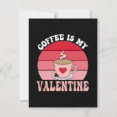 Carte De Correspondance Le café est mon Valentin (Devant)