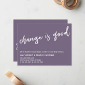 Carte De Correspondance Le changement décontracté est une bonne nouvelle c (Devant/Arrière en situation)