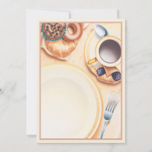 Carte De Correspondance Le © de club de petit déjeuner