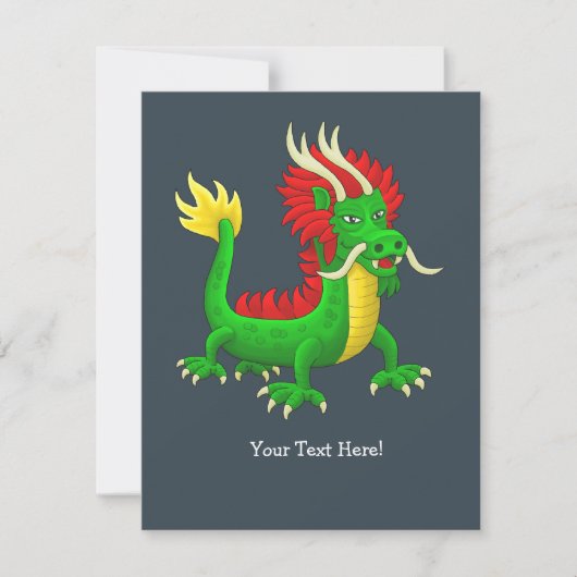 Carte De Correspondance Le Dragon Chinois (Devant)