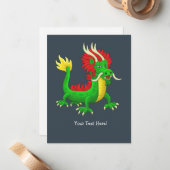 Carte De Correspondance Le Dragon Chinois (Devant/Arrière en situation)