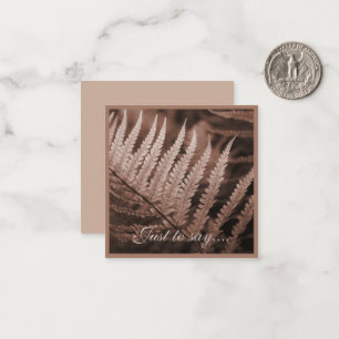 Carte De Correspondance Le feuillage botanique Mocha Mousse