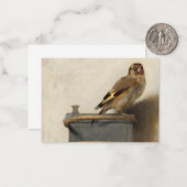 Carte De Correspondance Le Goldfinch, 1654 par Carel Fabritius (Devant/Arrière en situation)