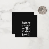 Carte De Correspondance le leadership est un exemple (Devant/Arrière en situation)