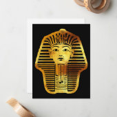 Carte De Correspondance Le masque égyptien Golden Tutankhamon (Devant/Arrière en situation)