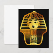 Carte De Correspondance Le masque égyptien Golden Tutankhamon (Devant / Derrière)