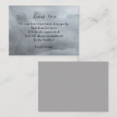 Carte De Correspondance Le Merci de l'ombre d'Angel (Devant / Derrière)