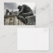 Carte De Correspondance Le penseur Rodin Paris Sculpture (Devant / Derrière)