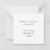 Carte De Correspondance Le Père Noël, Mme Claus et Rudolph le renne (Dos)