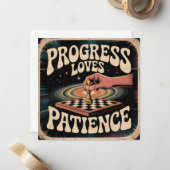 Carte De Correspondance Le progrès aime la patience (Devant/Arrière en situation)