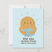 Carte De Correspondance Le soleil brille toujours au-dessus des nuages (Devant)