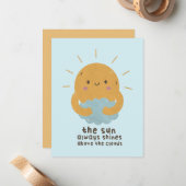 Carte De Correspondance Le soleil brille toujours au-dessus des nuages (Devant/Arrière en situation)